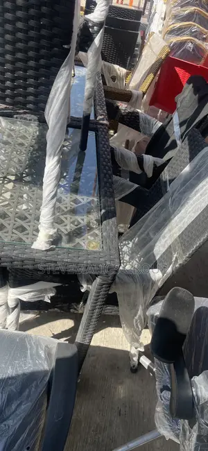 Garden Table and Rathan Chair