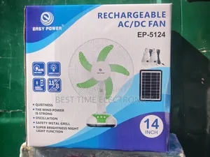 14" Easy Power SOLAR Rechargeable Table Fan