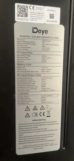 Deye 80kva Inverter