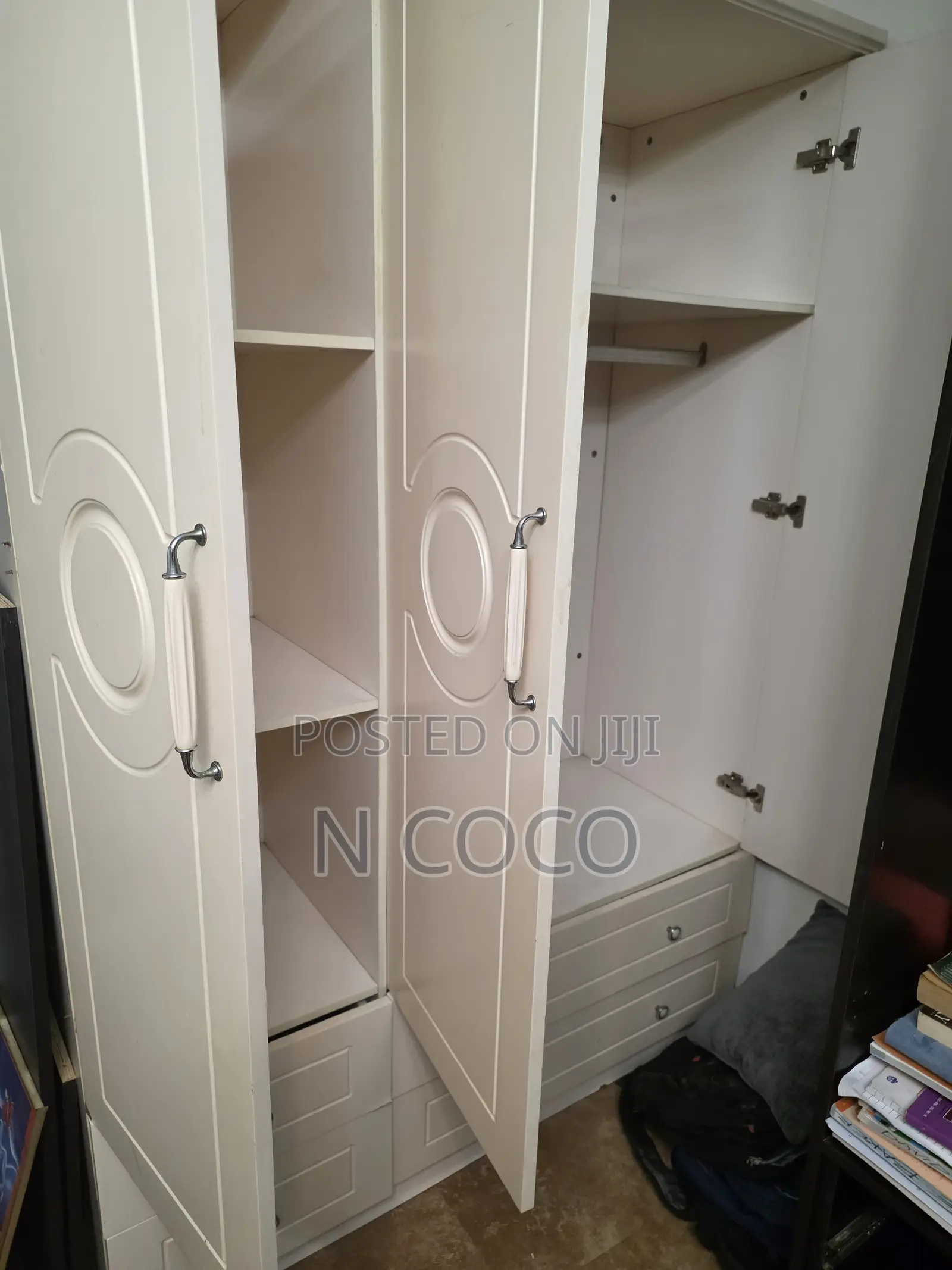 2pcs Imported White Wardrobes