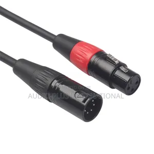 DMX/XLR 5PIN Male to XLR 3PIN Female Zinc Alloy Silver-Plated 1meter