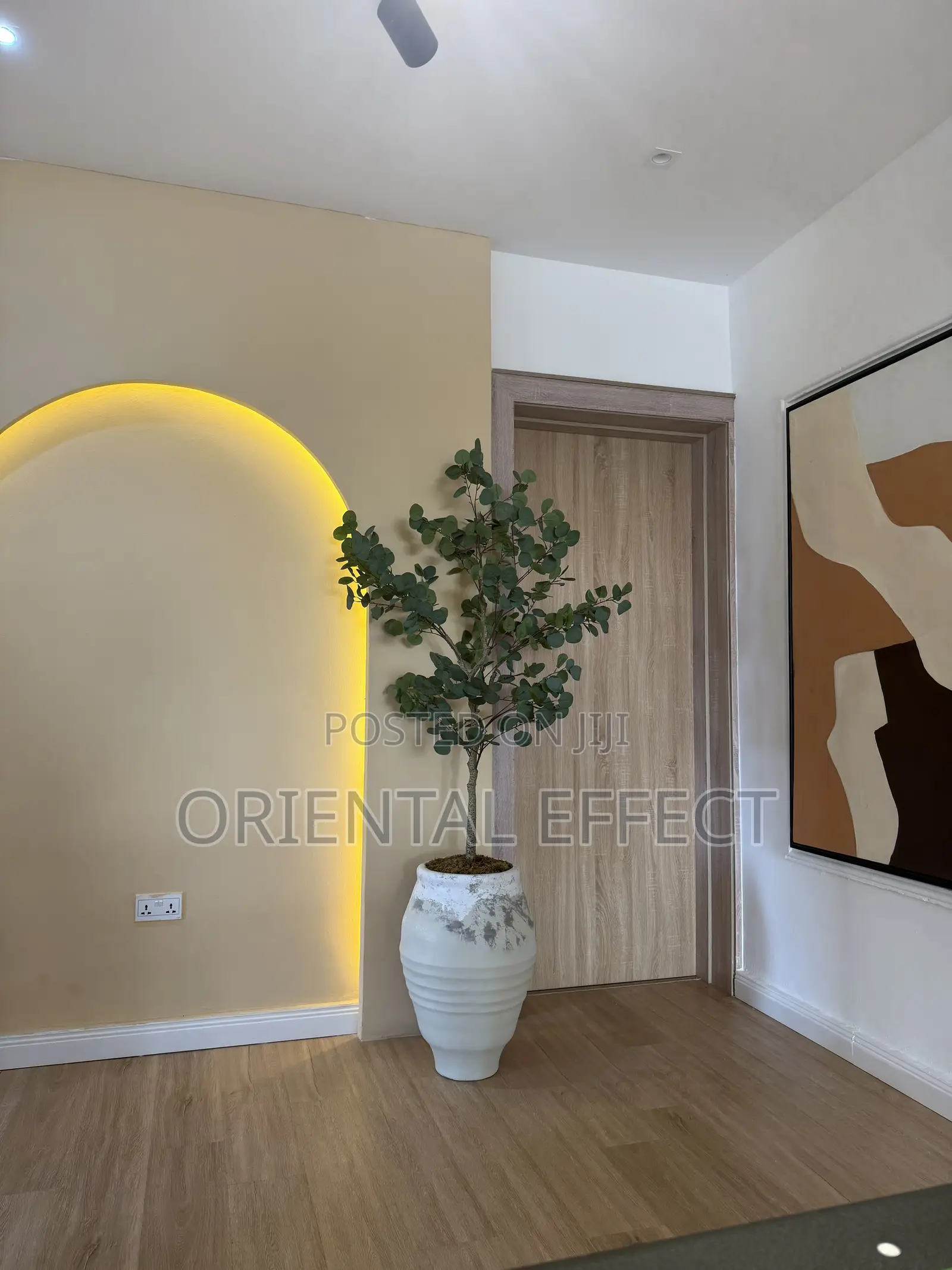 Iceberg Small Venice Pot withArtificial Eucalyptus| Home Décor Nigeria