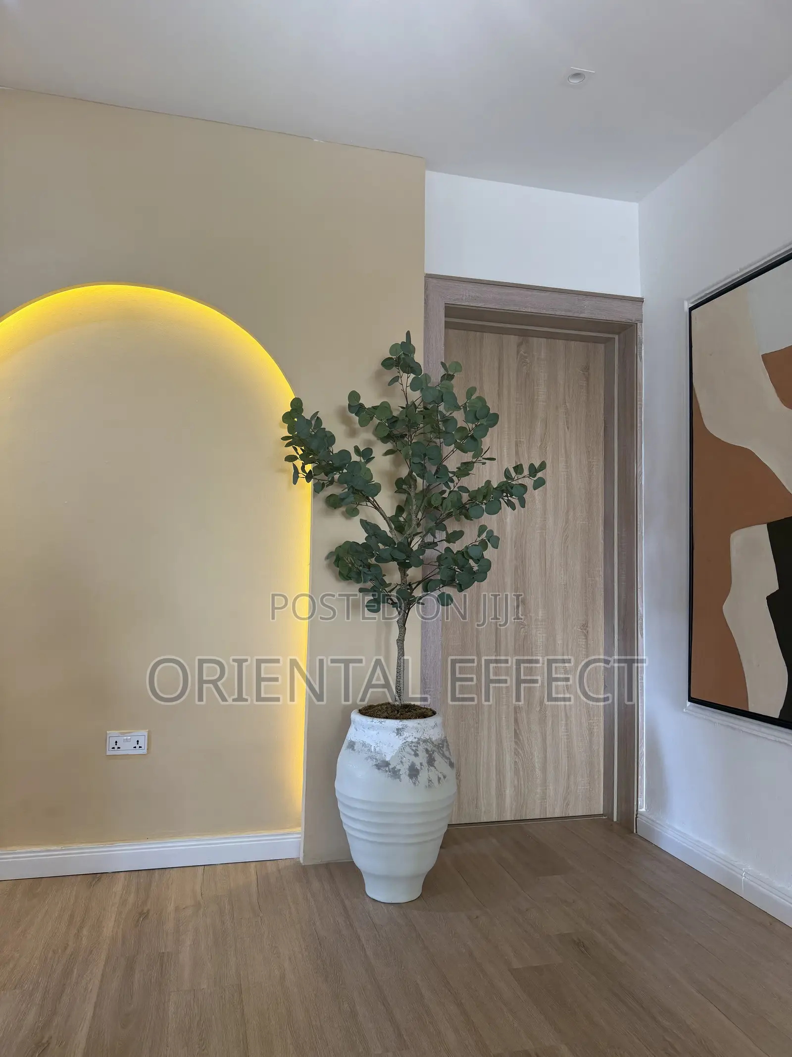 Iceberg Small Venice Pot withArtificial Eucalyptus| Home Décor Nigeria