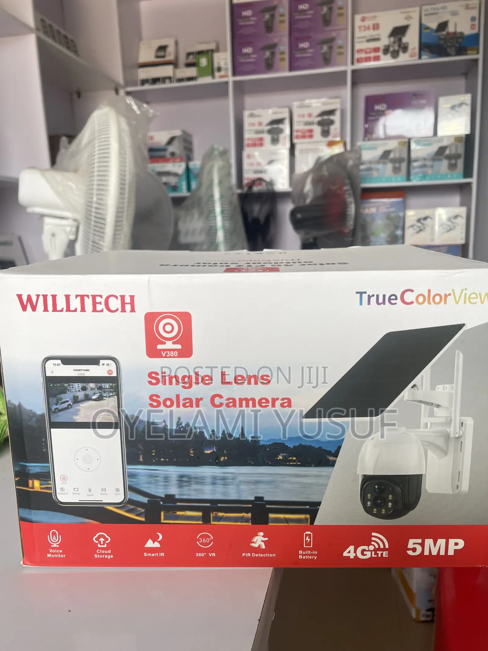 4G V380pro Single Len Solar CCTV Camera