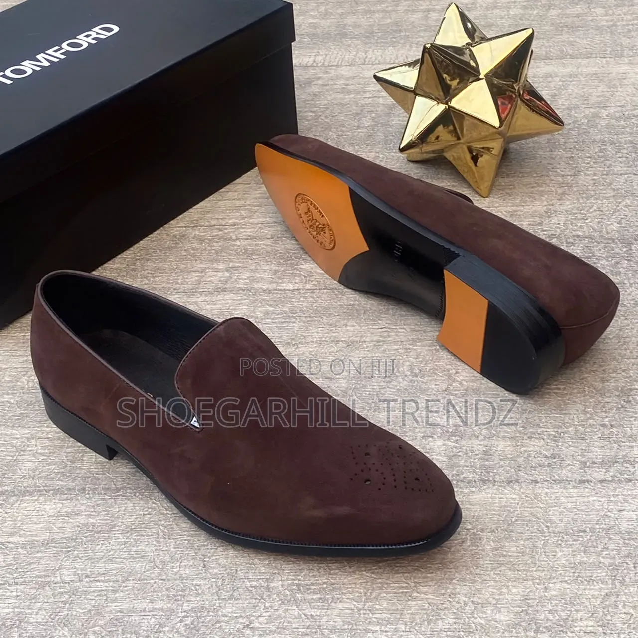 TF Suede Brogues Loafer Shoes