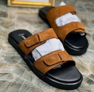 Premuim Brown Leather Slippers / Pams for Men