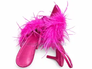 Pink Feather Heels for Women