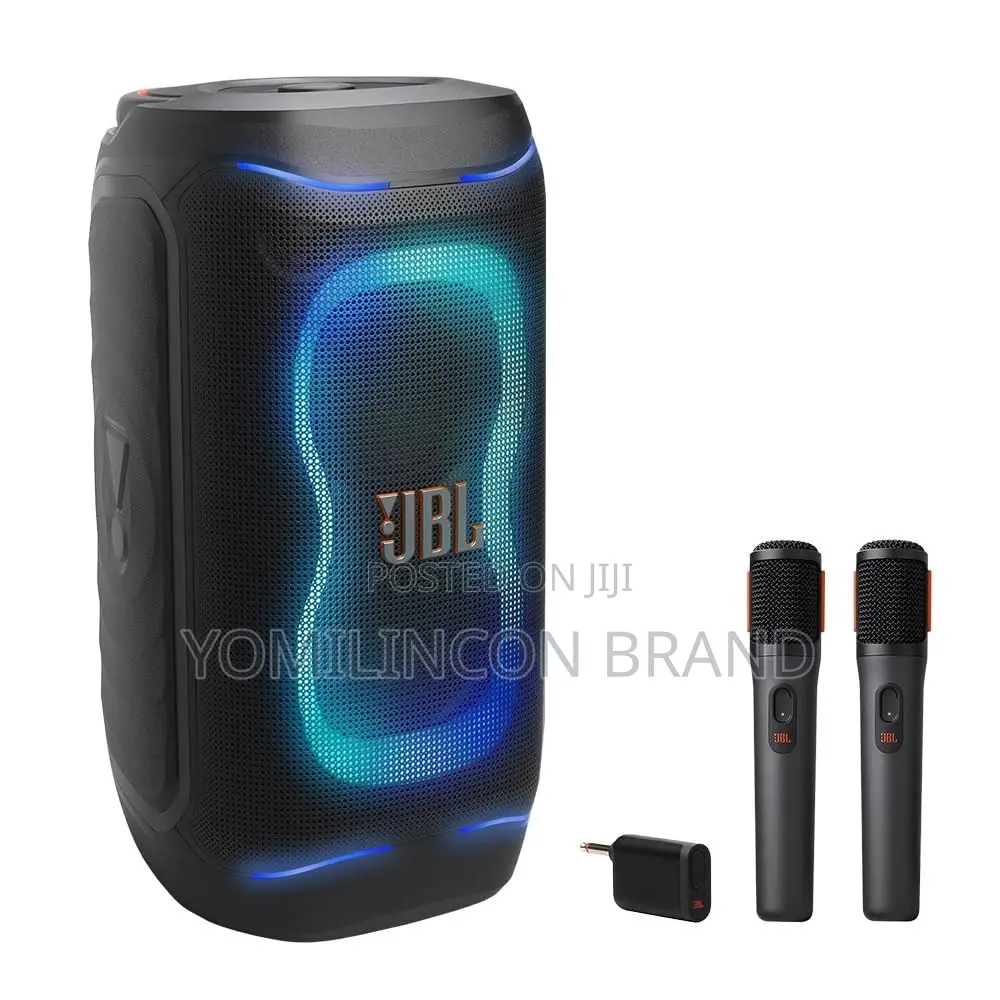 JBL PartyBox 130 Portable Party SpeakerBundleWireless Microphone Black