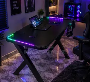 Brand New Modern 140cmPC Desk With RGB + Wireless Charger