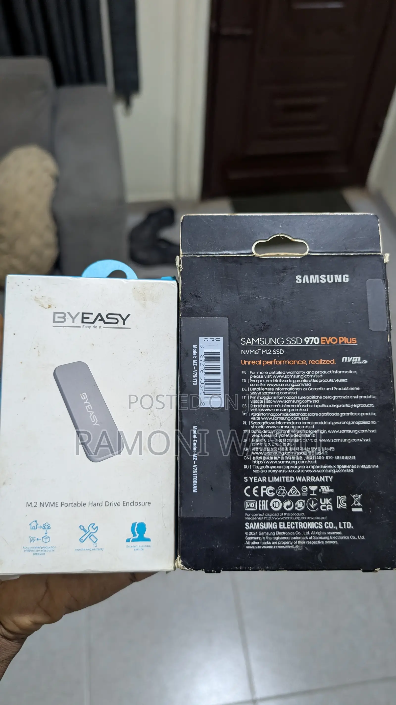 Samsung 970 Evo Plus 1tb Nvme SSD + Enclosure