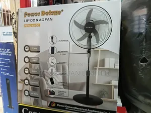 Power Deluxe 18" Standing Fan Energy Saving Fan (Solar & Inverter)