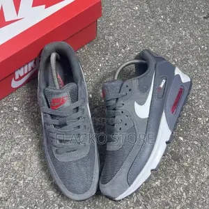 Premium Nike Air Max 90 Iron Grey Univerity Red Sneakers