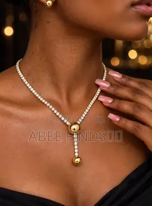 Luxury Gold-Plated Heart Necklace and Matching Earrings Set