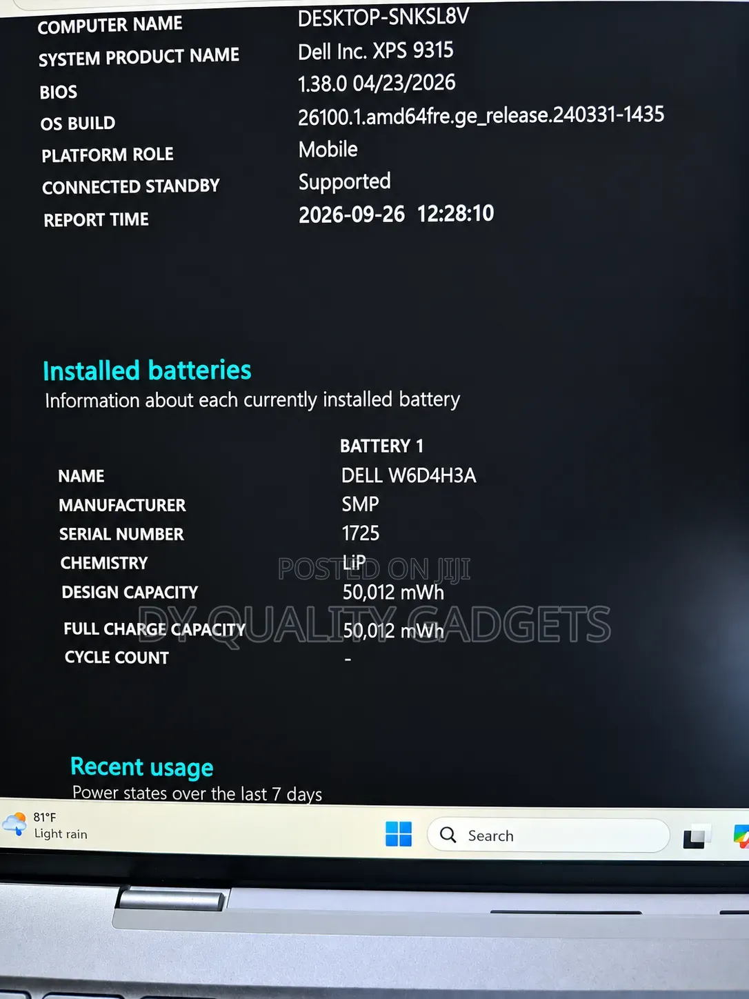 Laptop Dell XPS 13 16GB Intel Core i7 SSD 512GB
