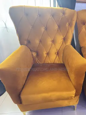 Luxury Tufted Velvet Wingback Chairs (Single) – For Sale