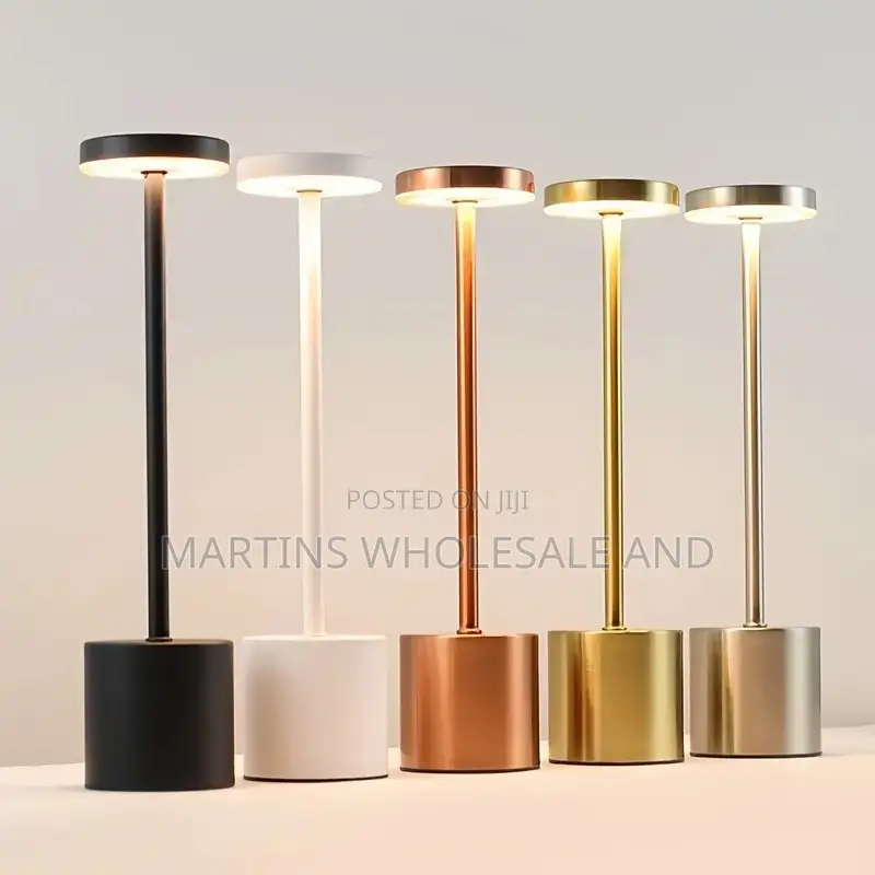 Modern, Minimalist Rechargeable Cordless LED Table Lamp Featuring a Sl