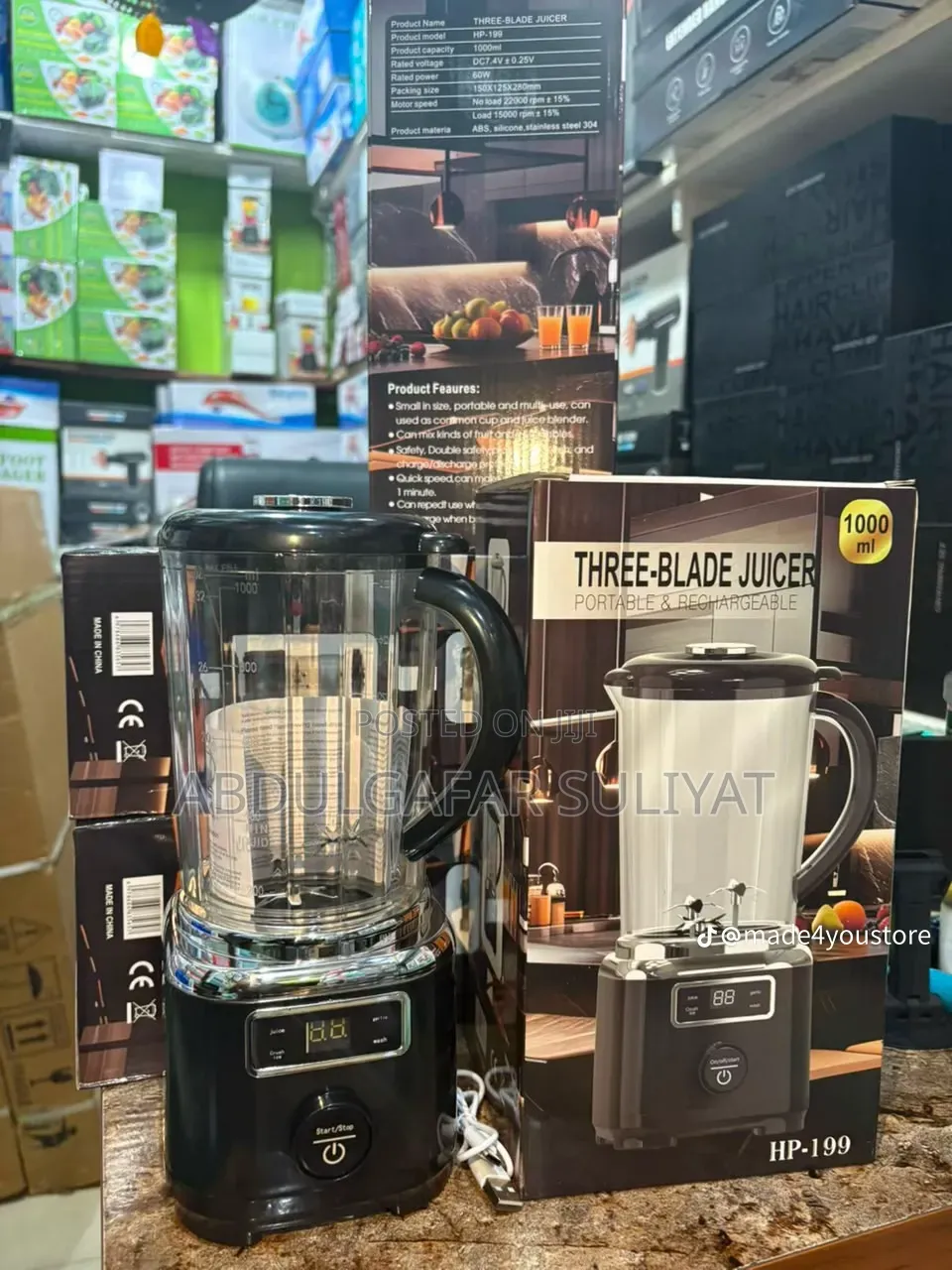3 Blade Rechargeable Blender