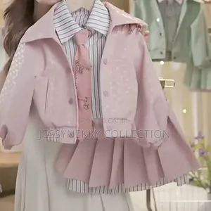 Quality Luxurious Girls Leather Jacket Set