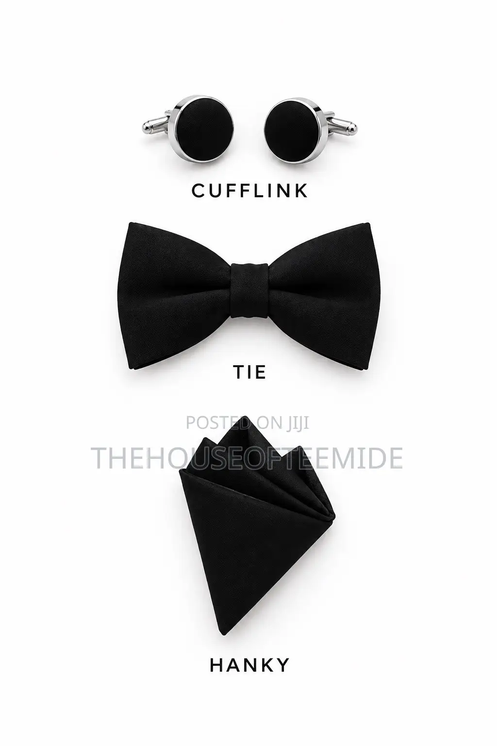 Cufflink,bow Tie and Hanky Combo