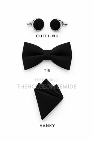Cufflink,bow Tie and Hanky Combo
