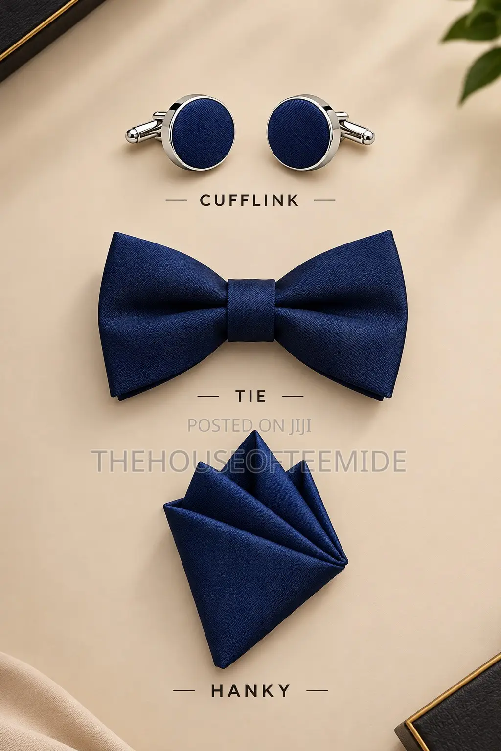 Cufflink,bow Tie and Hanky Combo