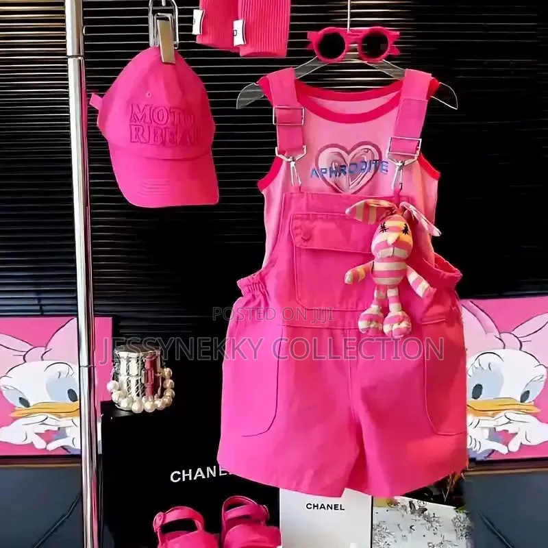 Quality Pink Dungarees Set