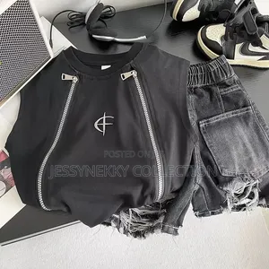 Quality Boys Denim Combat Short and Top