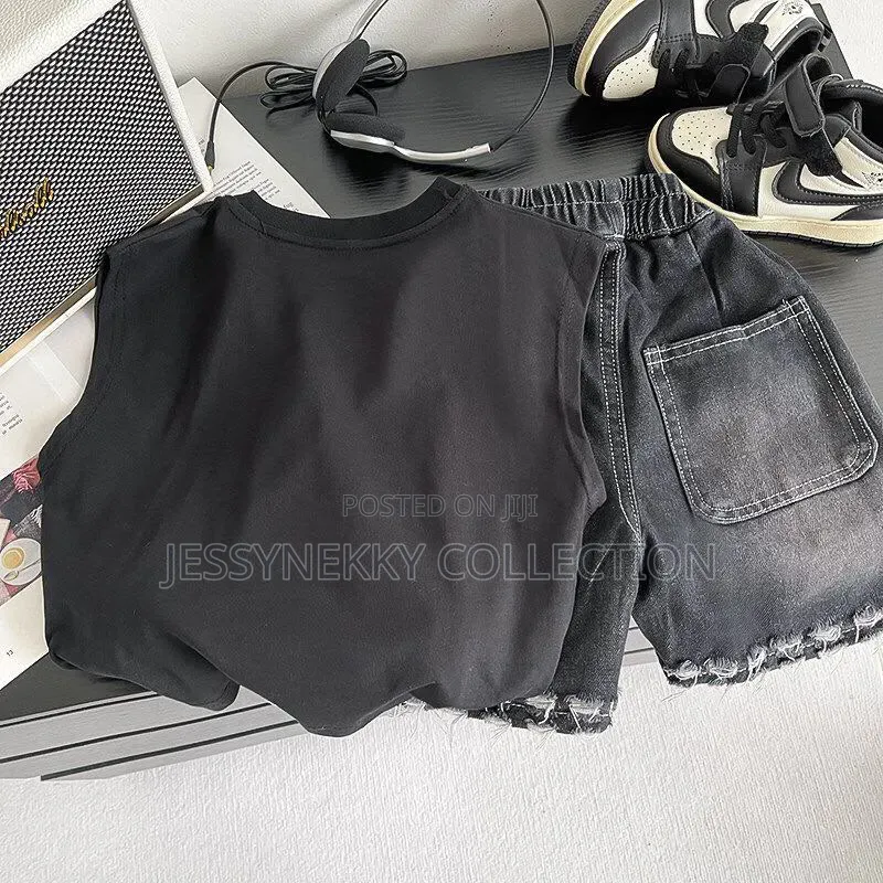 Quality Boys Denim Combat Short and Top