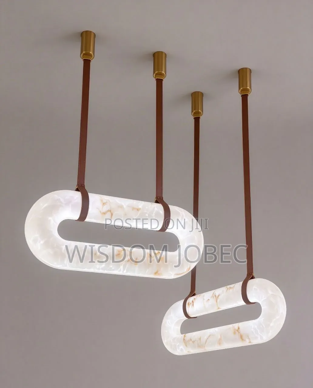 Modern Oval Pendant Light Fixture Crafted With Natural