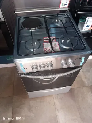 Maxi Gas Cooker 50x50 CM (3+1) Burners Inox