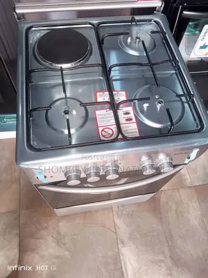 Maxi Gas Cooker 50x50 CM (3+1) Burners Inox