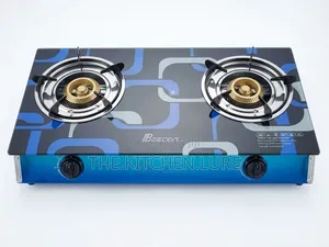 Boscon Double Burner Tempered Glass Table Top Gas Cooker