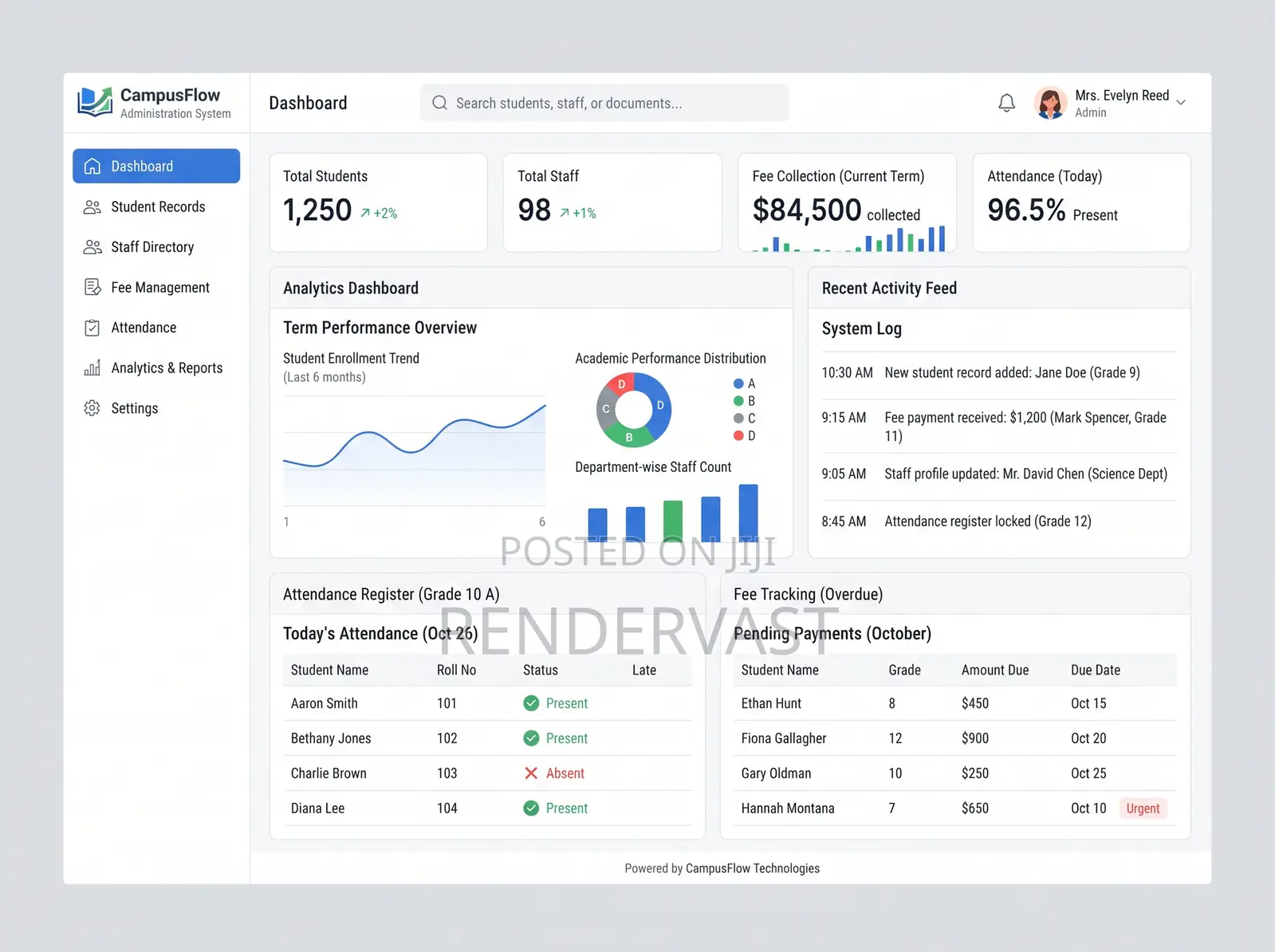 School Management System & Student Portal Development