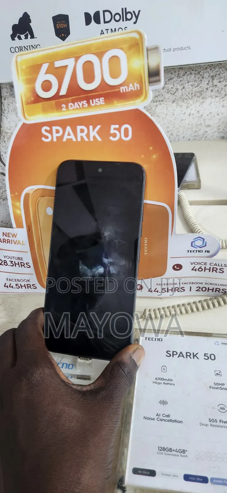 New Tecno Spark 50 128 GB Gold