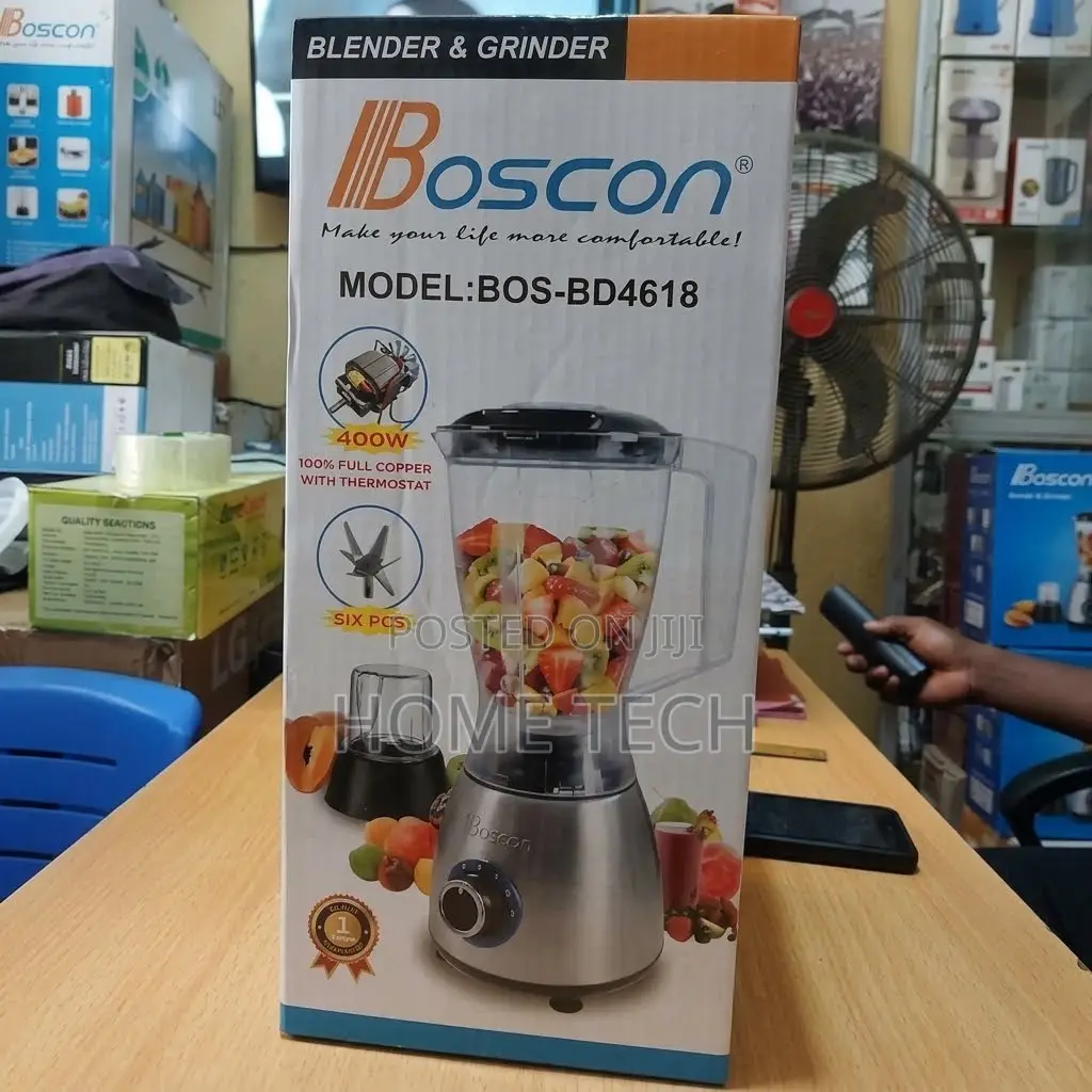 Boscon 1.5L Electric Blender With Free Grinder Cup (BOS-BD4618)