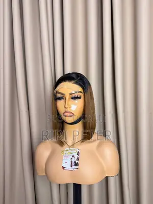 10” Ombre Brown Bone Straight Bob Wig - 4x4 Closure
