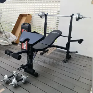 Adjustable Weight Bench, 50kg Set