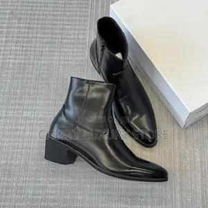 Heeled Modernist Seamed Quality Luxury Men Genuine Leather Boots