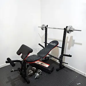 50kg Barbell & Dumbbell Set With Bench