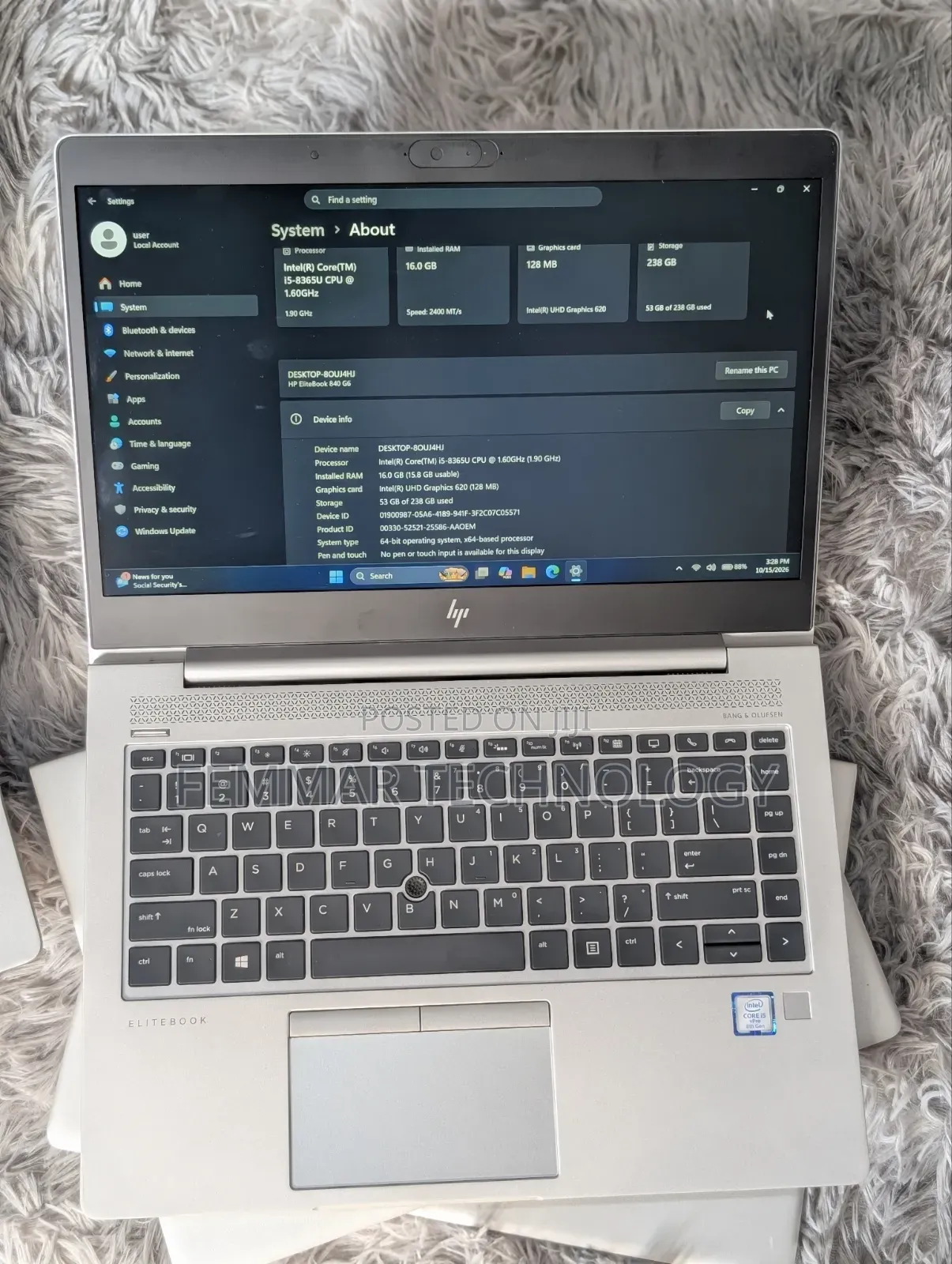Laptop HP EliteBook 840 G6 8GB Intel Core i5 SSD 256GB