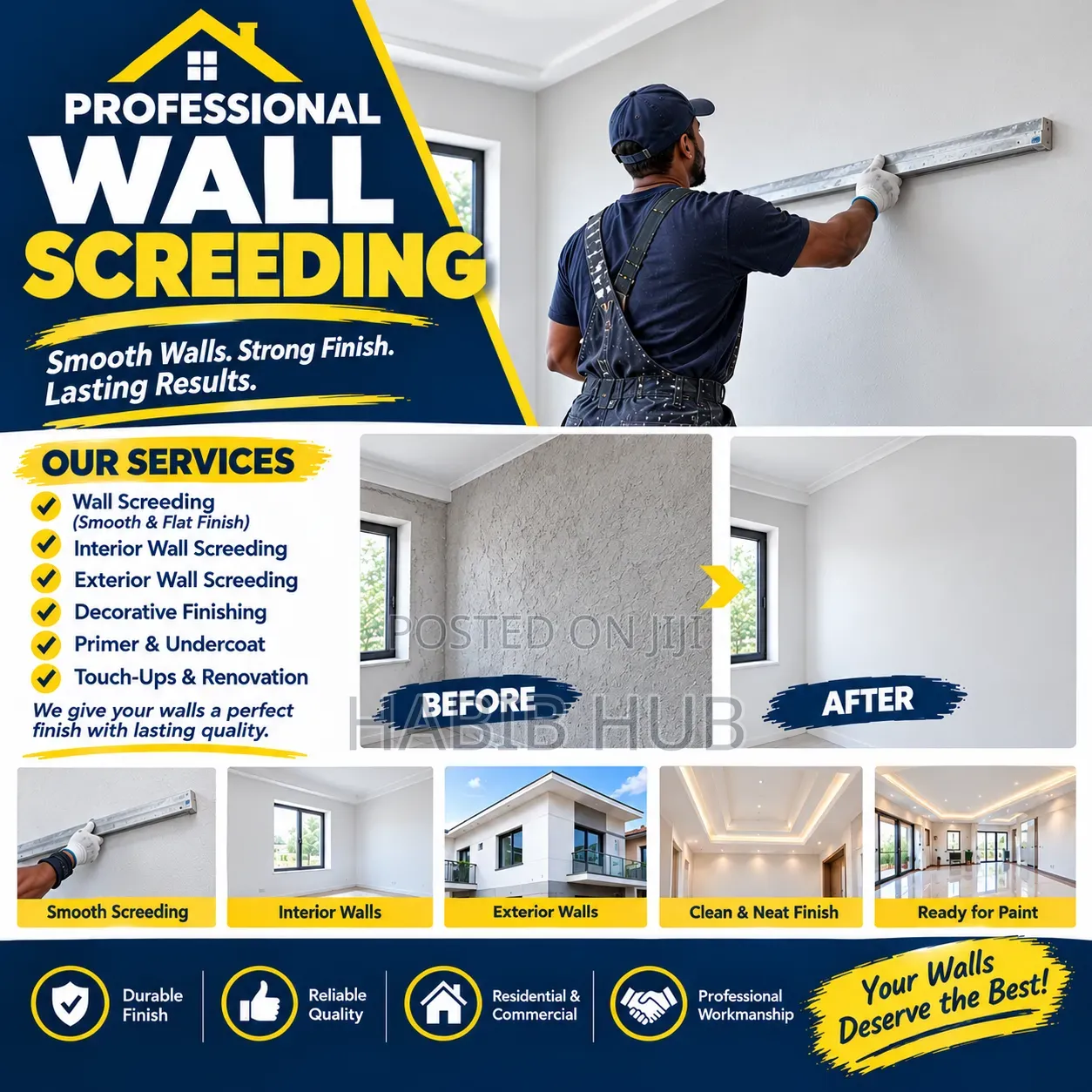 Professional Wall Screeding Services