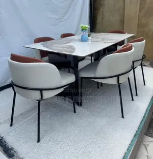 Modern Classic Dining Table With Six Chairs