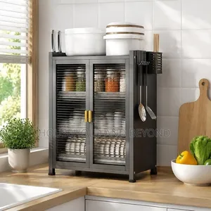 3-Tier Kitchen Dish Rack Cabinet – Dust-Proof Storage Organizer