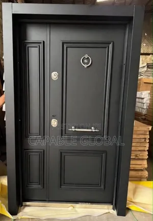 Elegant Black Security Entrance Door