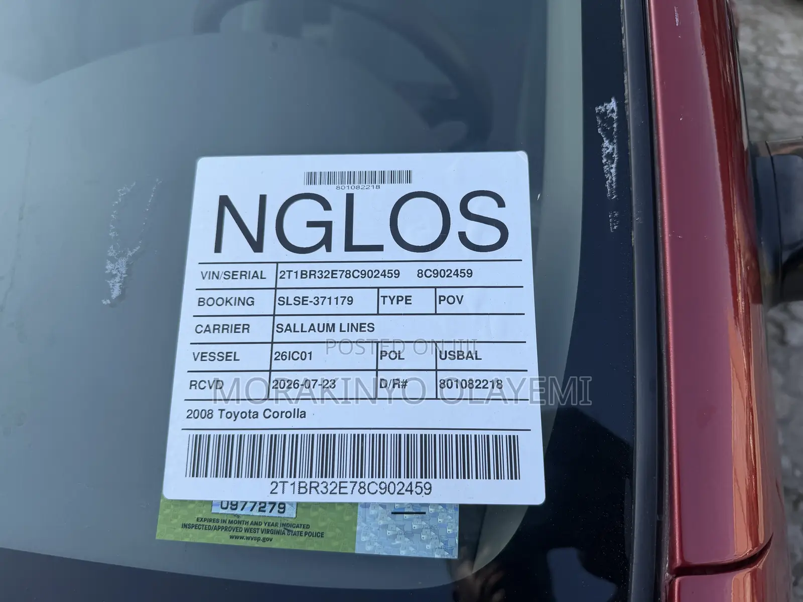 Toyota Corolla 1.8 LE 2008 Red