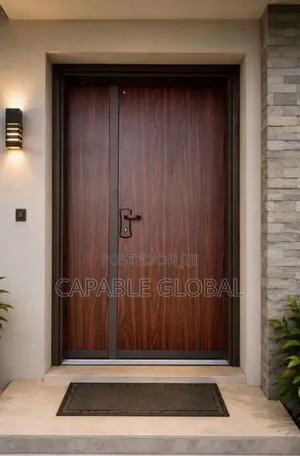 Rich Brown Wooden-Effect Entrance Door