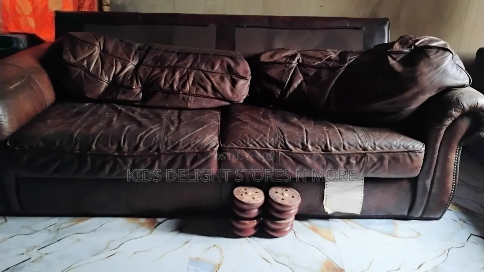 3 Seater Leather Sofa (Negotiable)
