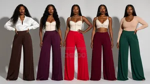 High Waist Palazzo Trousers