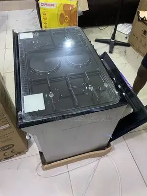 Maxi 60X90 INOX Cooker With 4 Gas Burners, 2 Electric Plates and Oven