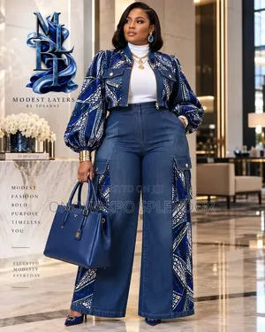 Royal Blue Luxury Denim Set